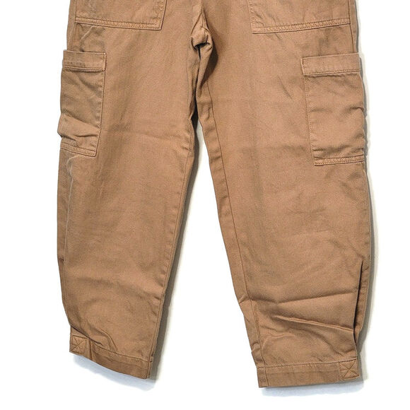 Banana Republic Relaxed Surplus Cargo Utility Pant Crop Tan Khaki Casual 4 - Picture 6 of 16